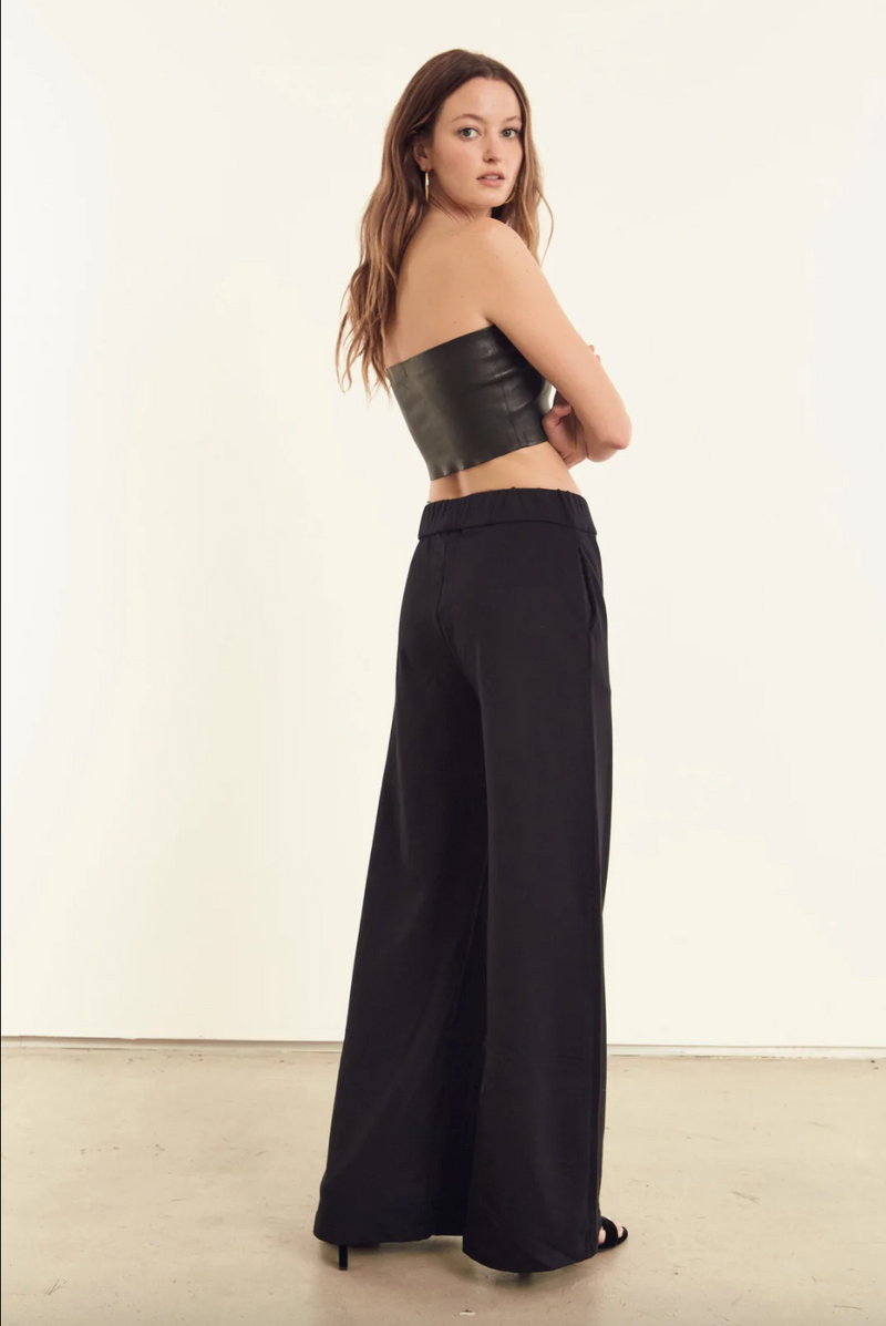 Wide Leg City Pant | Black