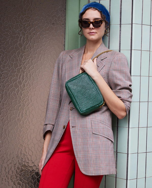 Woven Midi Sac | Deep Sea