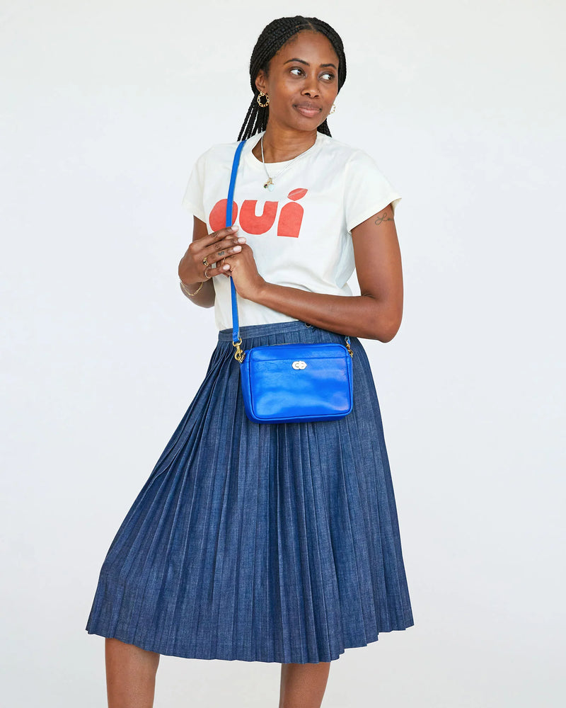 Turnlock Midi Sac | Electric Blue