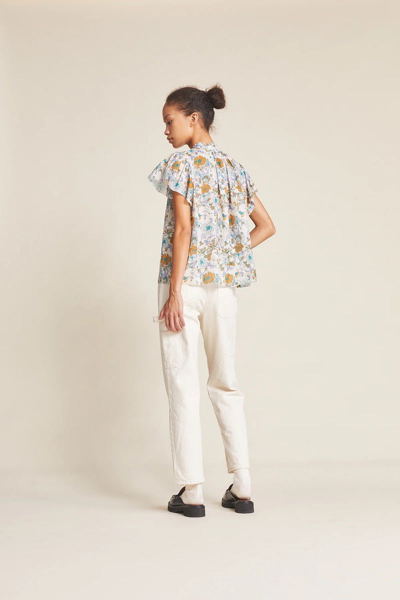 Carla High Neck Blouse | Violet