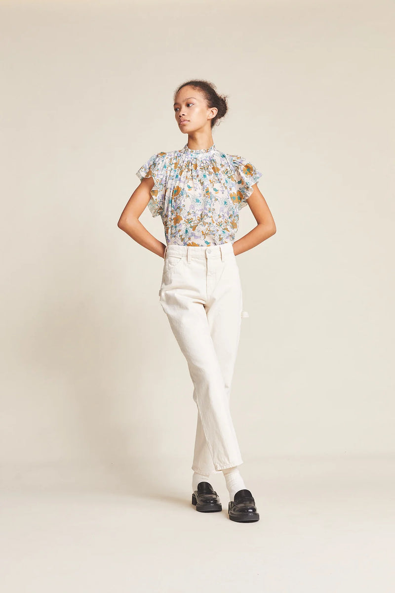 Carla High Neck Blouse | Violet