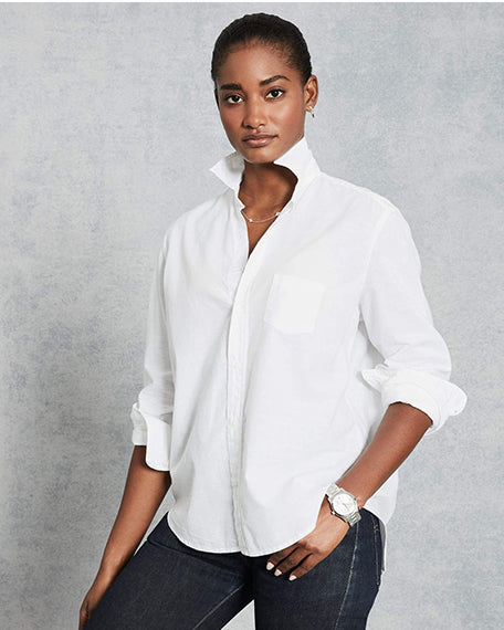 Eileen Button Down | White Chambray