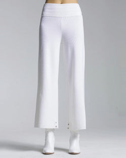 Full Needle Snap Hem Pant | Winter White