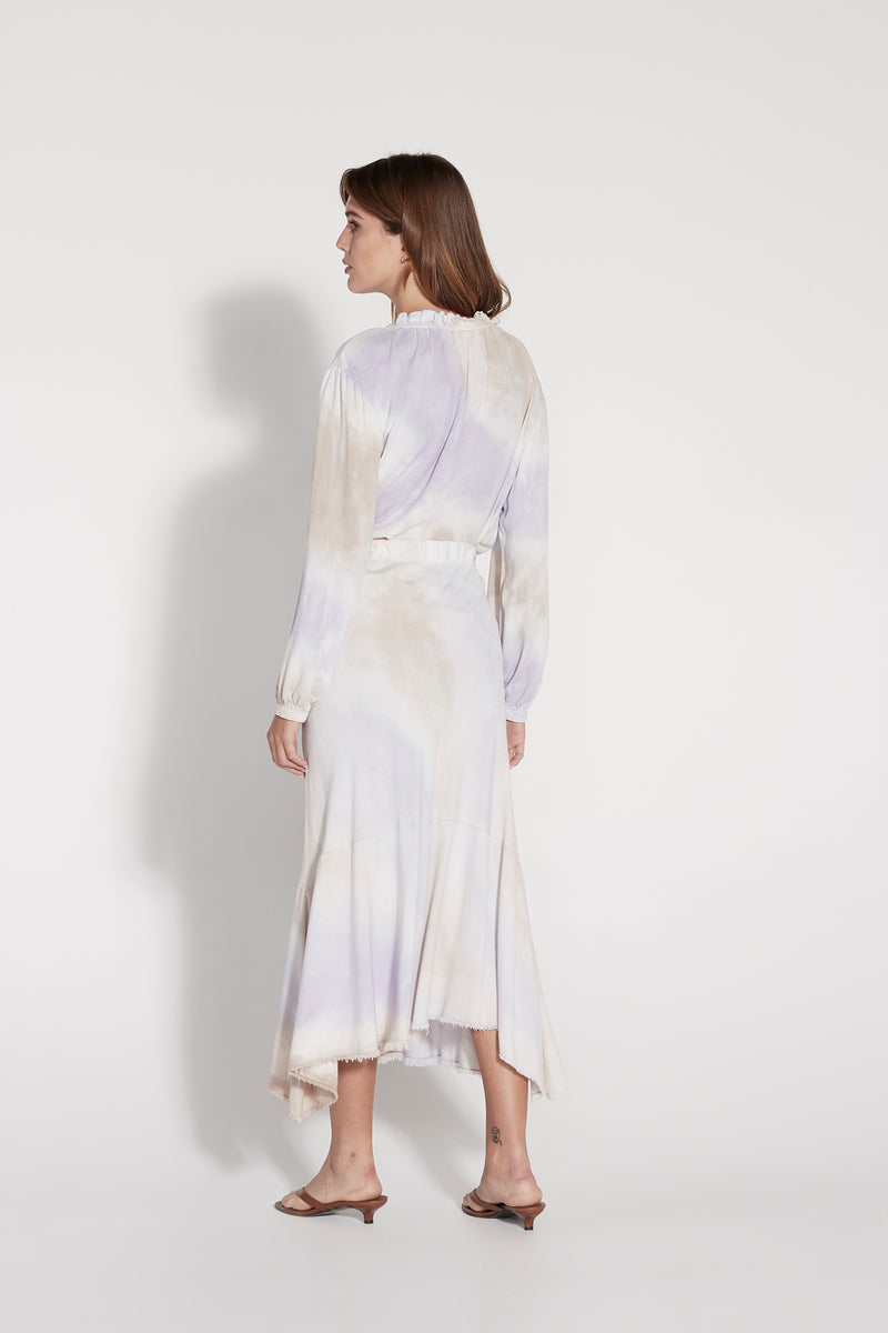 Lavender Water Color Viscose Victoria Blouse