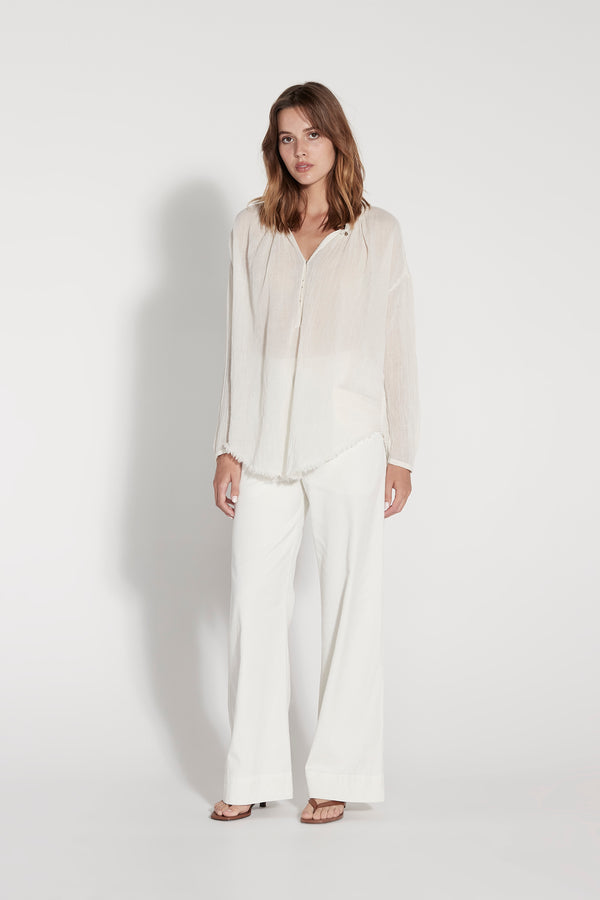 Dirty White Poet Blouse