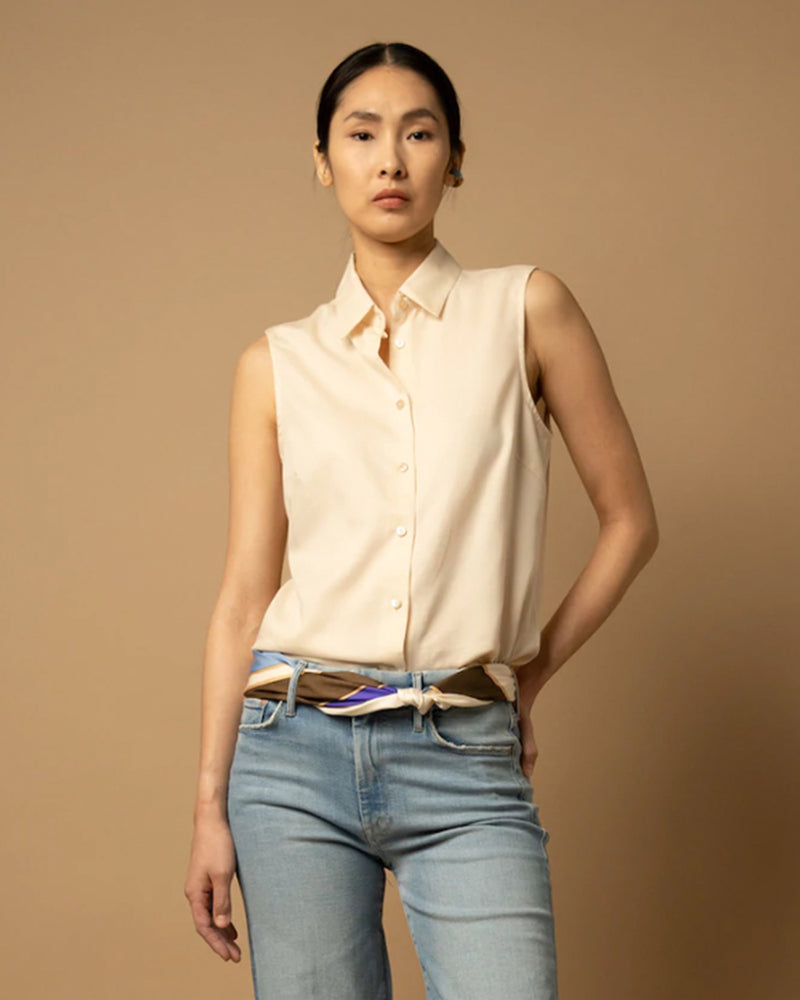 Satin Adverb Shirt | Natural