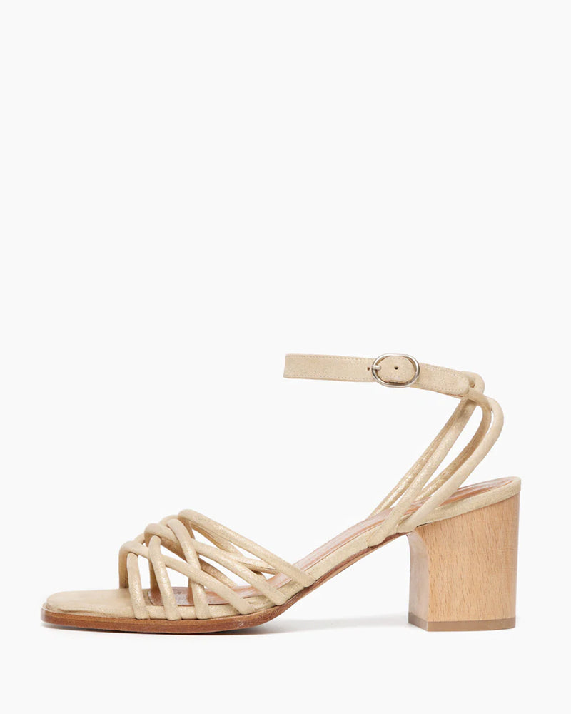 Babs Strappy Heel | Champagne