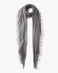 Black Textured Cashmere & Silk Scarf