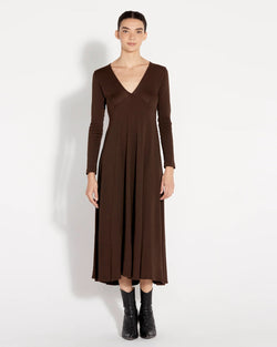 Dark Brown Classic Jersey Natalie Dress
