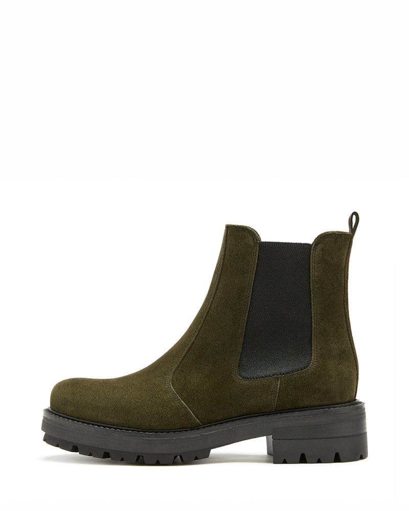 Cassy Oiled Suede Bootie | Khaki