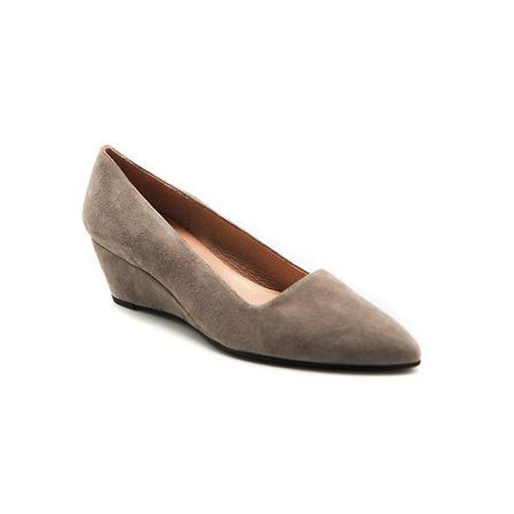 Grey best sale suede wedges