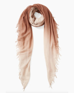 Cognac Dip Dye Cashmere and Silk Scarf – Well Heeled