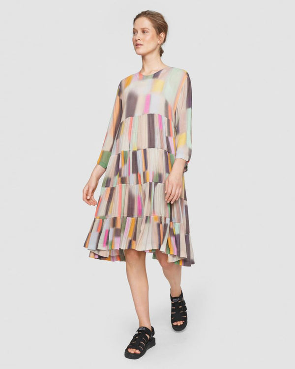Soft Color Block Dress