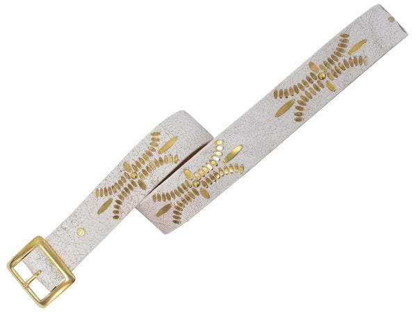 Dominic White Cracked Pearl 1.5" Belt