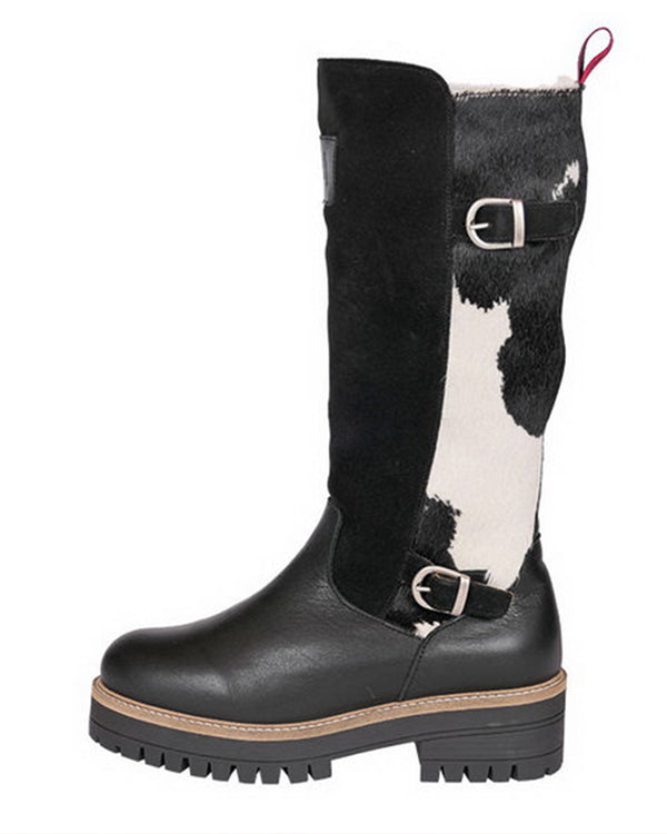 Erstfeld Tall Lug Boot | Black White