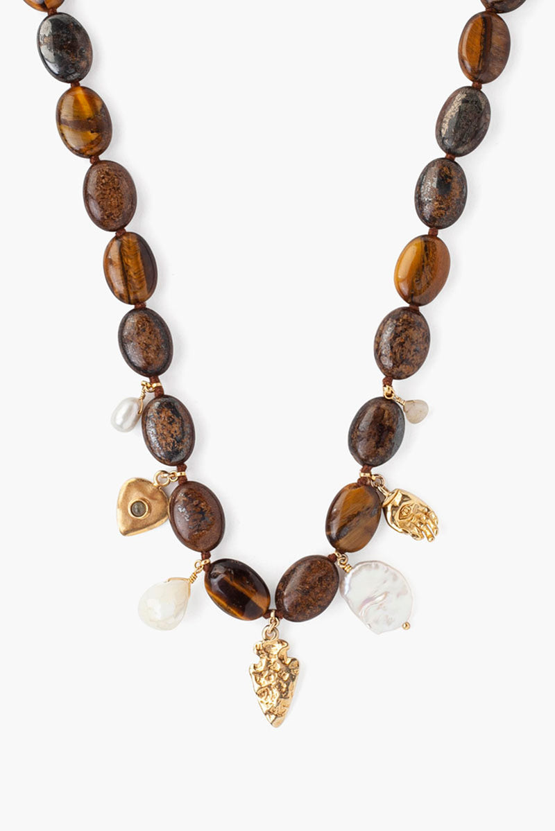 Beaded Necklace | Bronzite