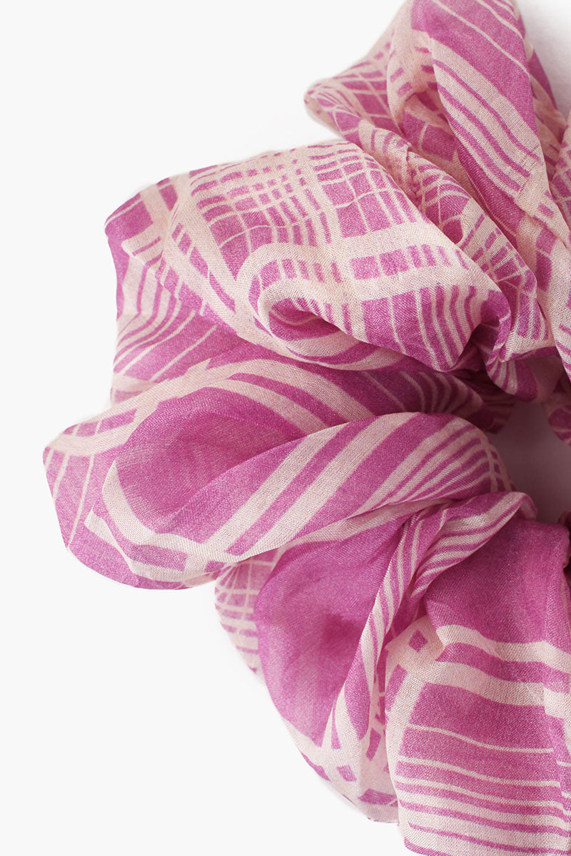 Violet Plaid Scrunchy