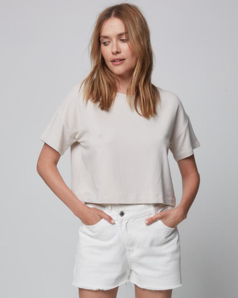 French Terry Short Sleeve Tee | Cloud