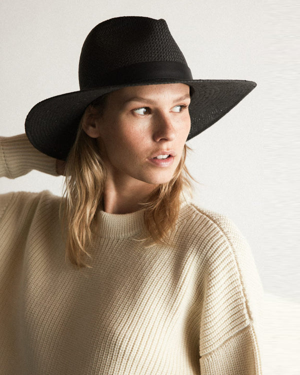 Simone Packable Hat | Black