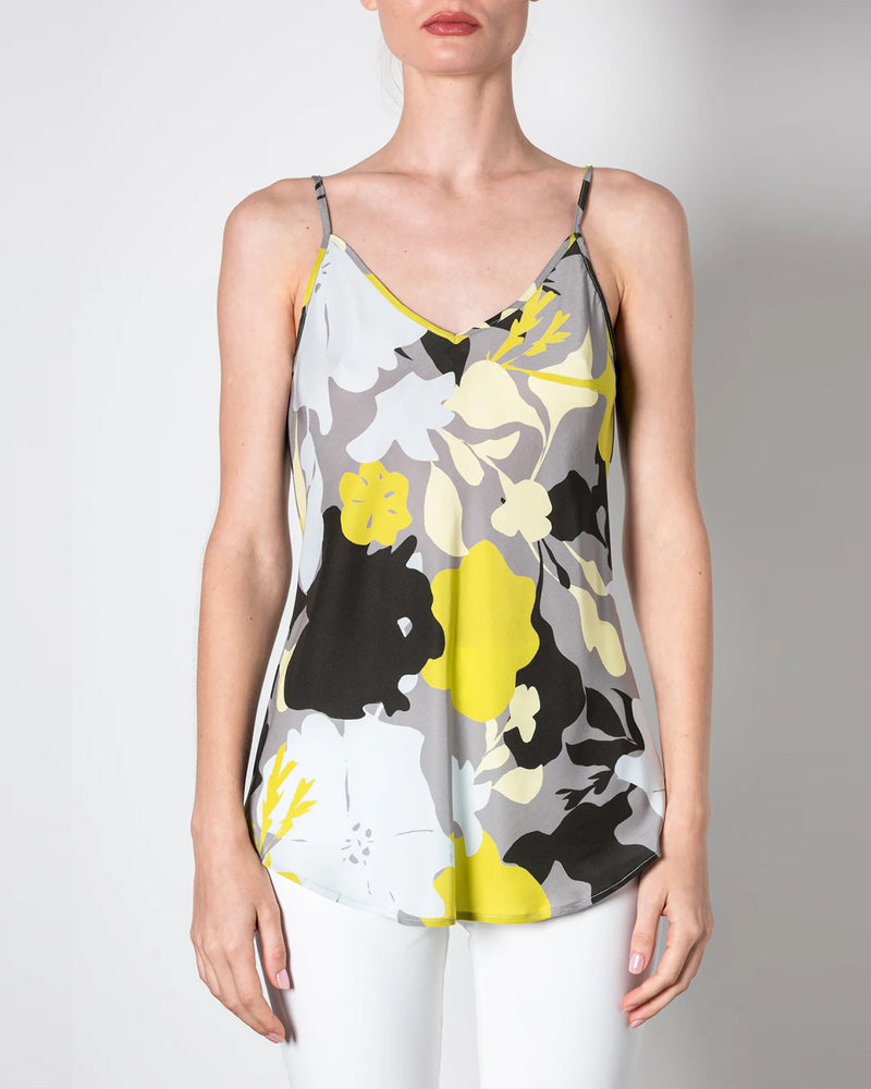 Henrietta Silk Camisole in Garden Print