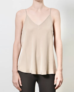 Henrietta Silk Bias Camisole | Mushroom