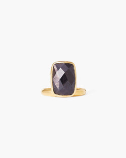 Hypersthene Gold Cliff Ring