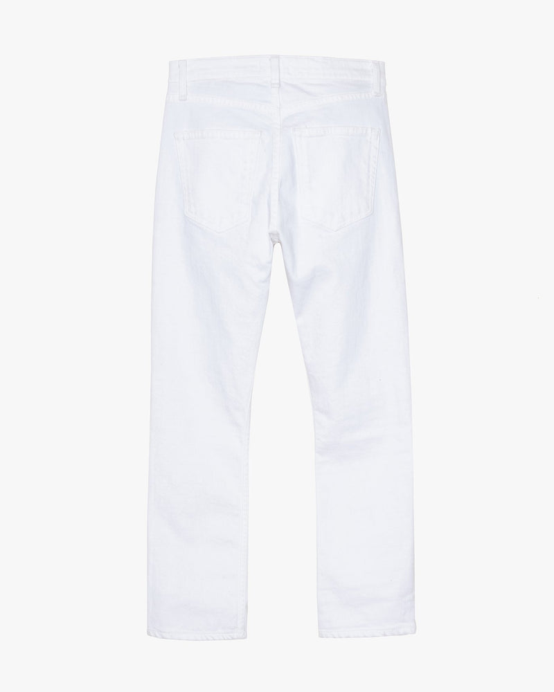 High Rise Crop Jean | White