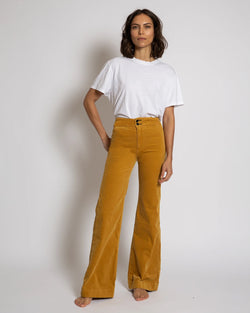 Brighton Wide Leg Corduroy | Mustard