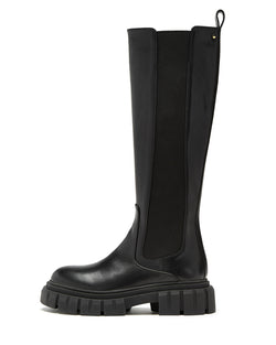 Kooper Knee High Leather Boot | Black