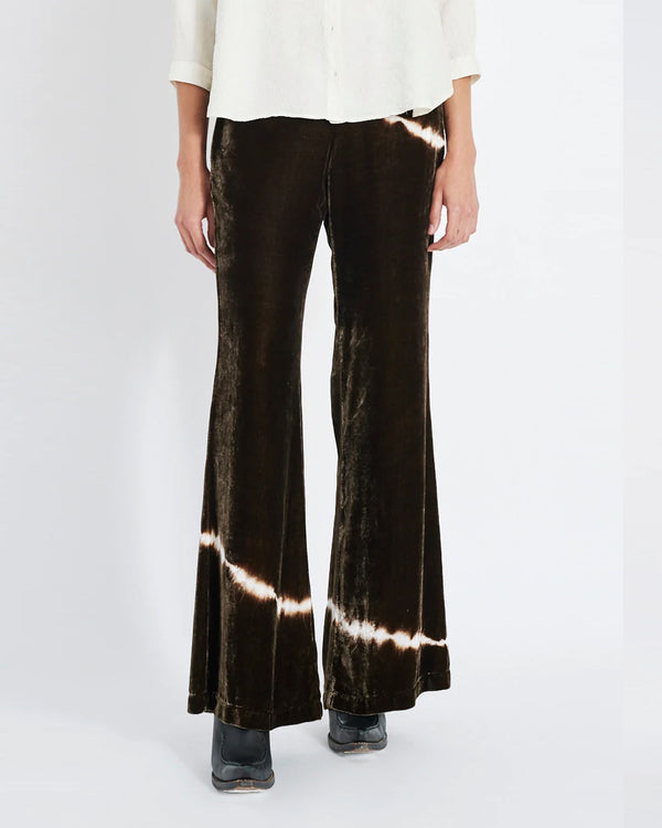Brown Velvet Tie Dye Gia Pant