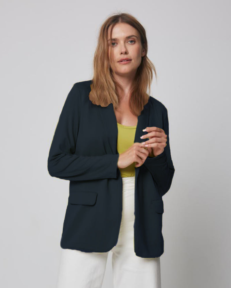 Soft Touch Open Blazer | Marine