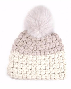 Deep Beanie Marzipan White Color Block