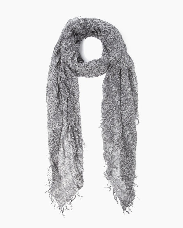 Cashmere & Silk Scarf with Lurex | Metallic Snake