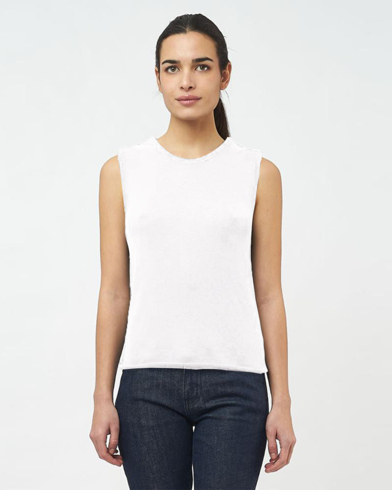 Cashmere Crew Tank | Milk