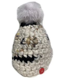 Deep Beanie Blend Pomster Sunny Pattern