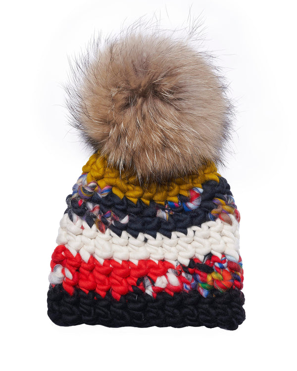 Stripe Deep Beanie Nile