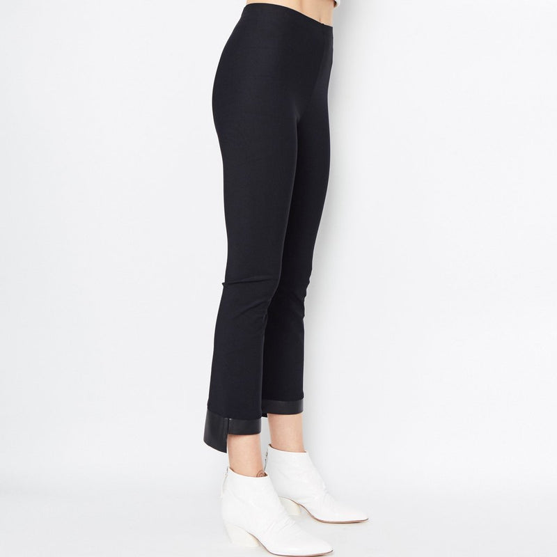 Olga Crop Flare With Step Hem | Black