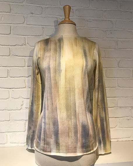 Crew Neck Feather Cashmere Top