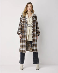 Paisley and Plaid Reversible Coat Multi