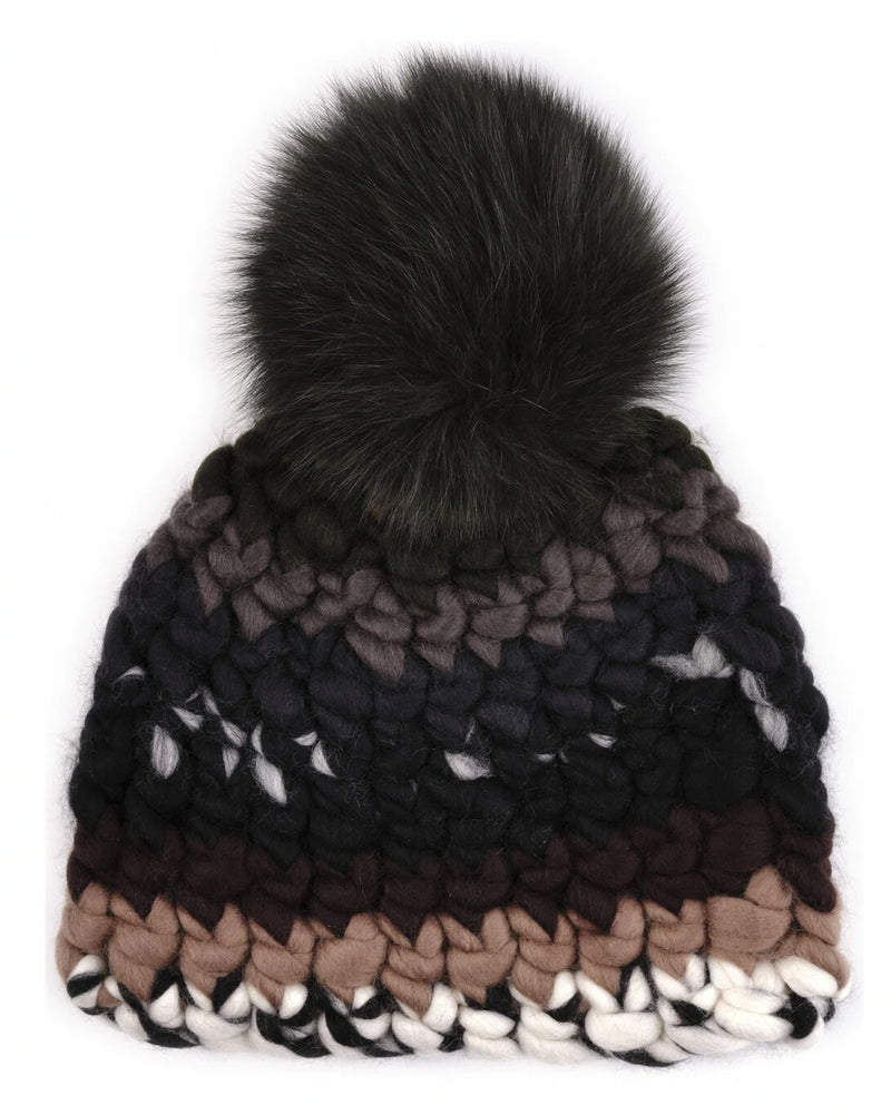 Stripe Deep Beanie Pine