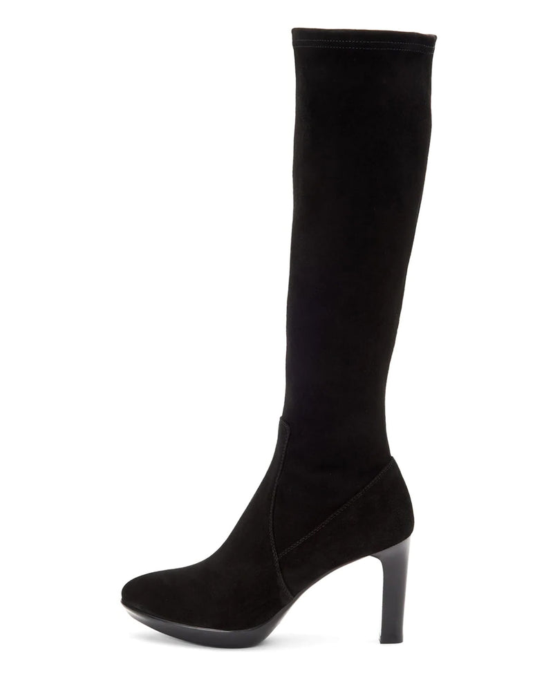 Rhumba Stretch Suede Boot | Black Suede
