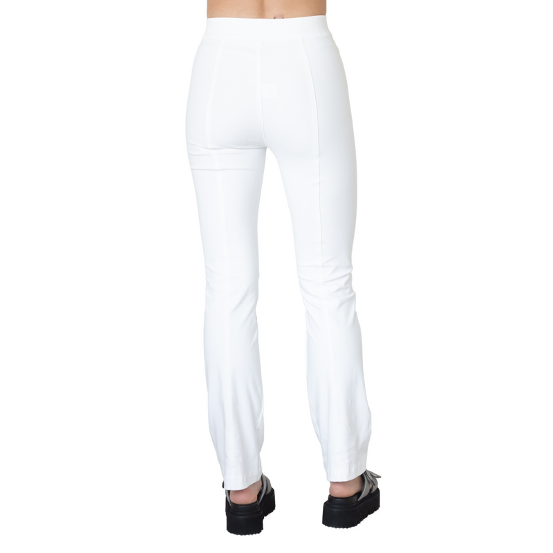 Ruth High Waist Boot Flare Pant | White