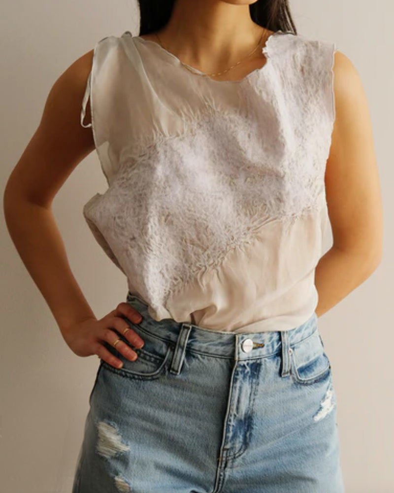 Silk Tie Shoulder Blouse | Sterling
