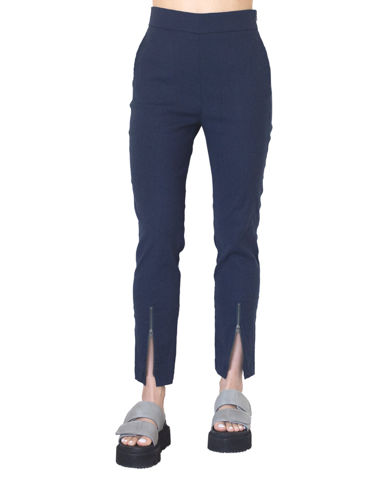 Teagan Stretch Linen Slim Pant | Ink
