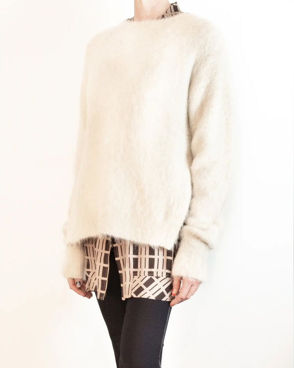Temecula Alpaca Crew Neck | Mushroom