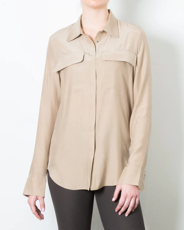 Terramor Silk Blouse | Mushroom