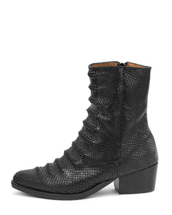 Tiba Tall Bootie | Black Lizard