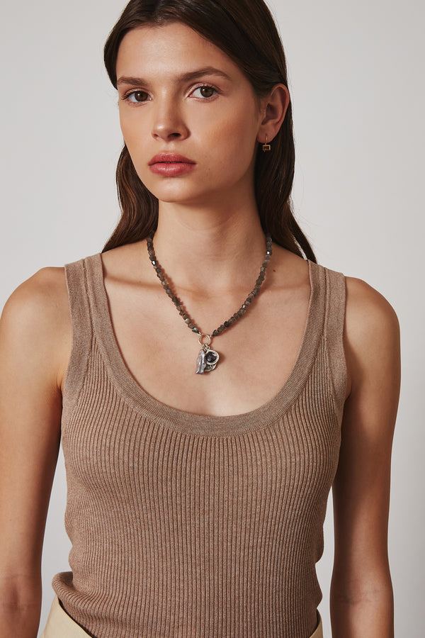 Labradorite Mix and Charms Necklace