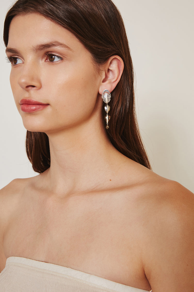 Chalcedony Mix Rise Earring