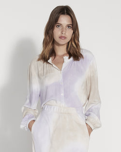 Lavender Water Color Viscose Victoria Blouse